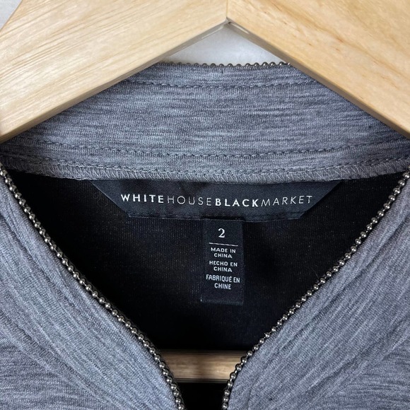 White House Black Market Zip front gray Jumpsuit size‎ 2 - Picture 5 of 12